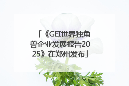 《GEI世界独角兽企业发展报告2025》在郑州发布