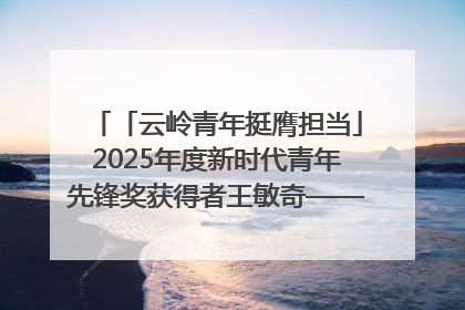 「云岭青年挺膺担当」2025年度新时代青年先锋奖获得者王敏奇——澜沧江上好渔人