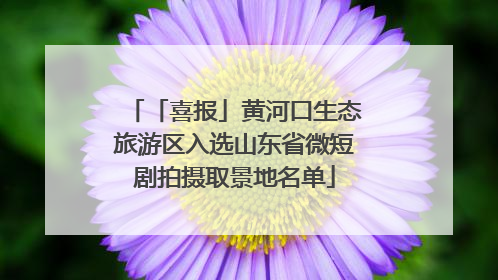 「喜报」黄河口生态旅游区入选山东省微短剧拍摄取景地名单