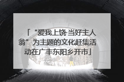 “爱我上饶·当好主人翁”为主题的文化赶集活动在广丰东阳乡开市
