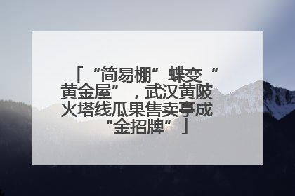 “简易棚”蝶变“黄金屋”，武汉黄陂火塔线瓜果售卖亭成“金招牌”