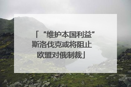 “维护本国利益” 斯洛伐克或将阻止欧盟对俄制裁