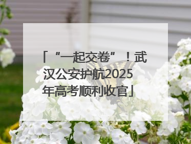 “一起交卷”！武汉公安护航2025年高考顺利收官