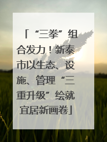 “三拳”组合发力！新泰市以生态、设施、管理“三重升级”绘就宜居新画卷