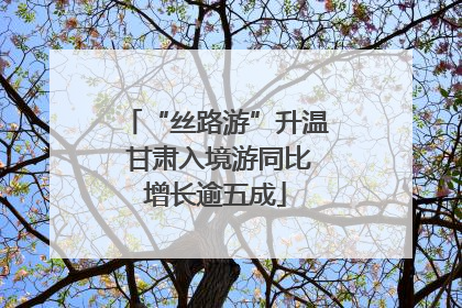 “丝路游”升温 甘肃入境游同比增长逾五成