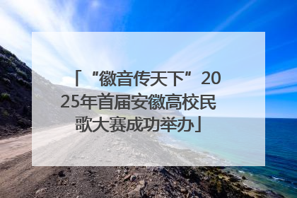 “徽音传天下”2025年首届安徽高校民歌大赛成功举办