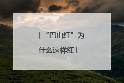 “巴山红”为什么这样红
