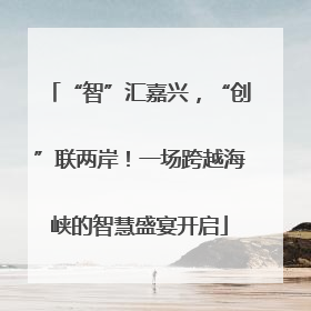 “智”汇嘉兴，“创”联两岸！一场跨越海峡的智慧盛宴开启