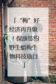 “梅”好经济再升级！保康签约野生蜡梅生物科技项目