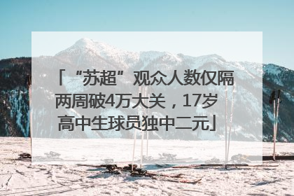 “苏超”观众人数仅隔两周破4万大关，17岁高中生球员独中二元