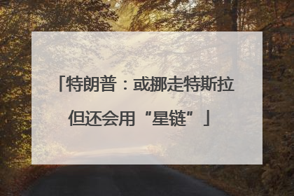 特朗普：或挪走特斯拉 但还会用“星链”