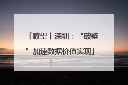 瞭望丨深圳：“破壁”加速数据价值实现