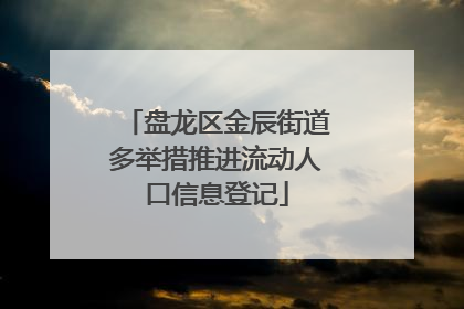 盘龙区金辰街道多举措推进流动人口信息登记