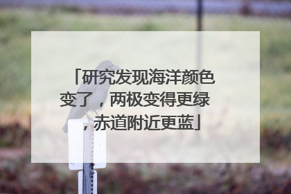 研究发现海洋颜色变了，两极变得更绿，赤道附近更蓝