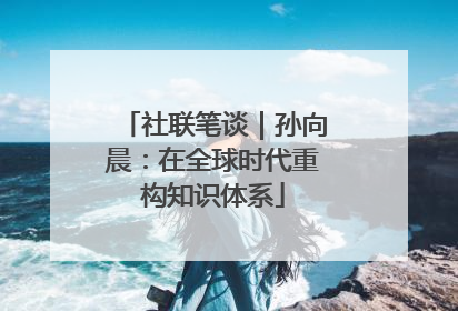 社联笔谈｜孙向晨：在全球时代重构知识体系