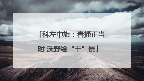 科左中旗：春播正当时 沃野绘“丰”景