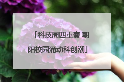 科技周四重奏 朝阳校园涌动科创潮