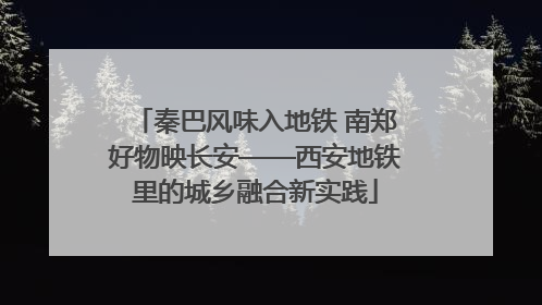 秦巴风味入地铁 南郑好物映长安——西安地铁里的城乡融合新实践