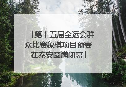 第十五届全运会群众比赛象棋项目预赛在泰安圆满闭幕