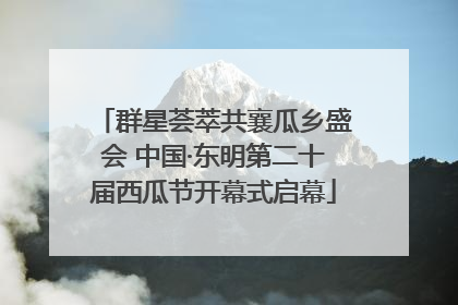 群星荟萃共襄瓜乡盛会 中国·东明第二十届西瓜节开幕式启幕