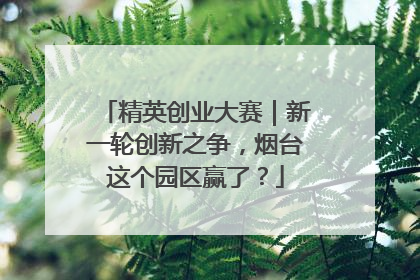 精英创业大赛｜新一轮创新之争，烟台这个园区赢了？