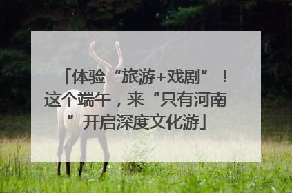 体验“旅游+戏剧”！这个端午，来“只有河南”开启深度文化游