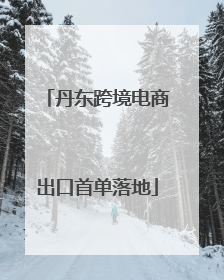 丹东跨境电商出口首单落地