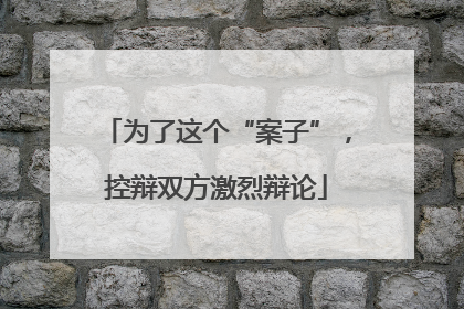 为了这个“案子”，控辩双方激烈辩论