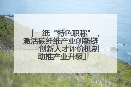 一纸“特色职称”，激活碳纤维产业创新链——创新人才评价机制 助推产业升级
