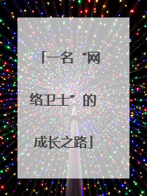 一名“网络卫士”的成长之路