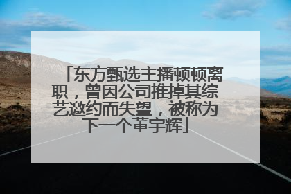 东方甄选主播顿顿离职，曾因公司推掉其综艺邀约而失望，被称为下一个董宇辉