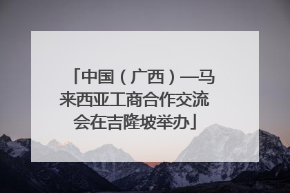 中国（广西）—马来西亚工商合作交流会在吉隆坡举办