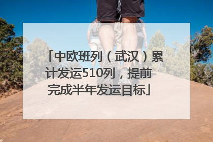 中欧班列（武汉）累计发运510列，提前完成半年发运目标