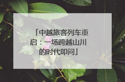 中越旅客列车重启：一场跨越山川的时代叩问