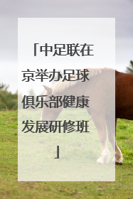 中足联在京举办足球俱乐部健康发展研修班