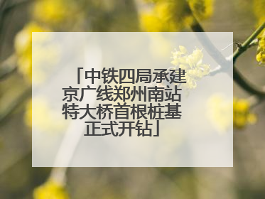 中铁四局承建京广线郑州南站特大桥首根桩基正式开钻