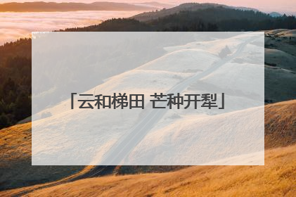 云和梯田 芒种开犁