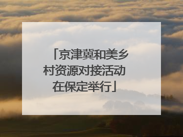 京津冀和美乡村资源对接活动在保定举行