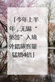 今年上半年，无锡“免签”入境外籍旅客量猛增4倍