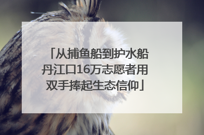 从捕鱼船到护水船 丹江口16万志愿者用双手捧起生态信仰