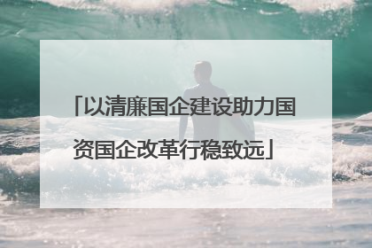 以清廉国企建设助力国资国企改革行稳致远