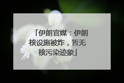伊朗官媒：伊朗核设施被炸，暂无核污染迹象