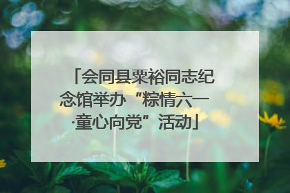 会同县粟裕同志纪念馆举办“粽情六一·童心向党”活动