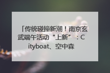 传统碰撞新潮！南京玄武端午活动“上新”：Cityboat、空中森林、骑行市集引热潮