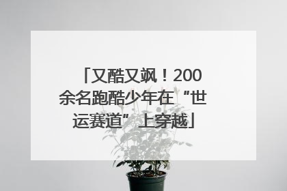 又酷又飒！200余名跑酷少年在“世运赛道”上穿越