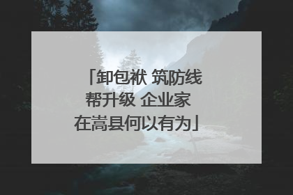 卸包袱 筑防线 帮升级 企业家在嵩县何以有为