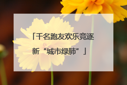 千名跑友欢乐竞逐新“城市绿肺”