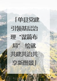 单县党建引领基层治理“谋篇布局” 绘就共建共治共享新图景