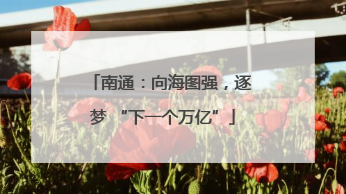 南通：向海图强，逐梦 “下一个万亿”