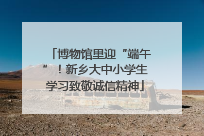 博物馆里迎“端午”！新乡大中小学生学习致敬诚信精神